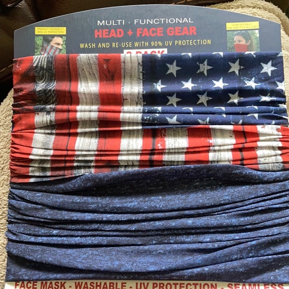 None Other - 💥3/20 nwt 2 pack patriotic gaiter for face and neck